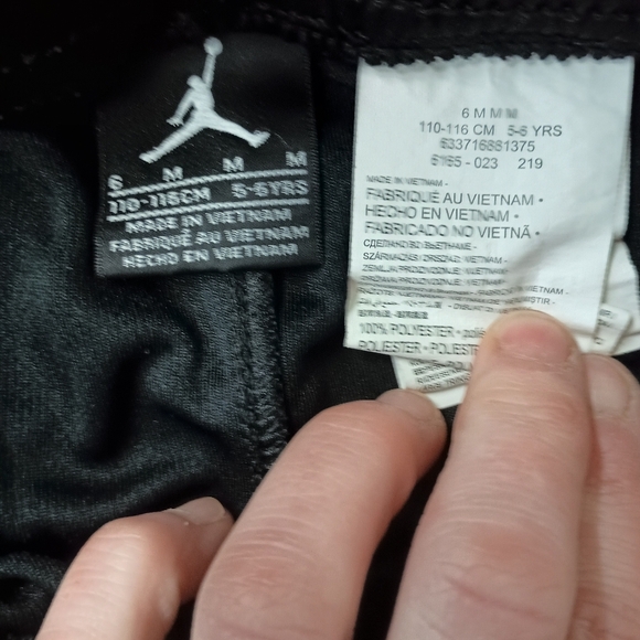 Jordan Kids Black and Red Shorts - Picture 7 of 14